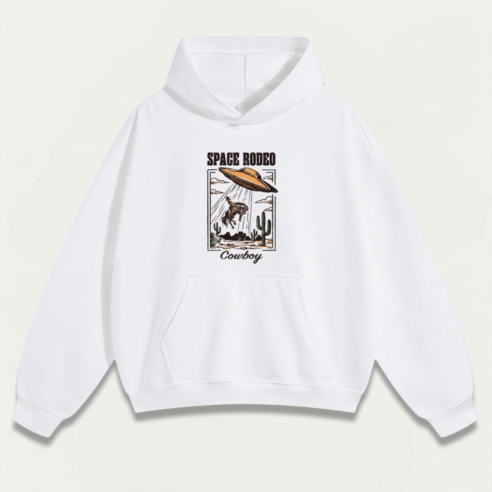 Cowboy Space Rodeo Heavyweight Hiking Hoodie-HikeVista