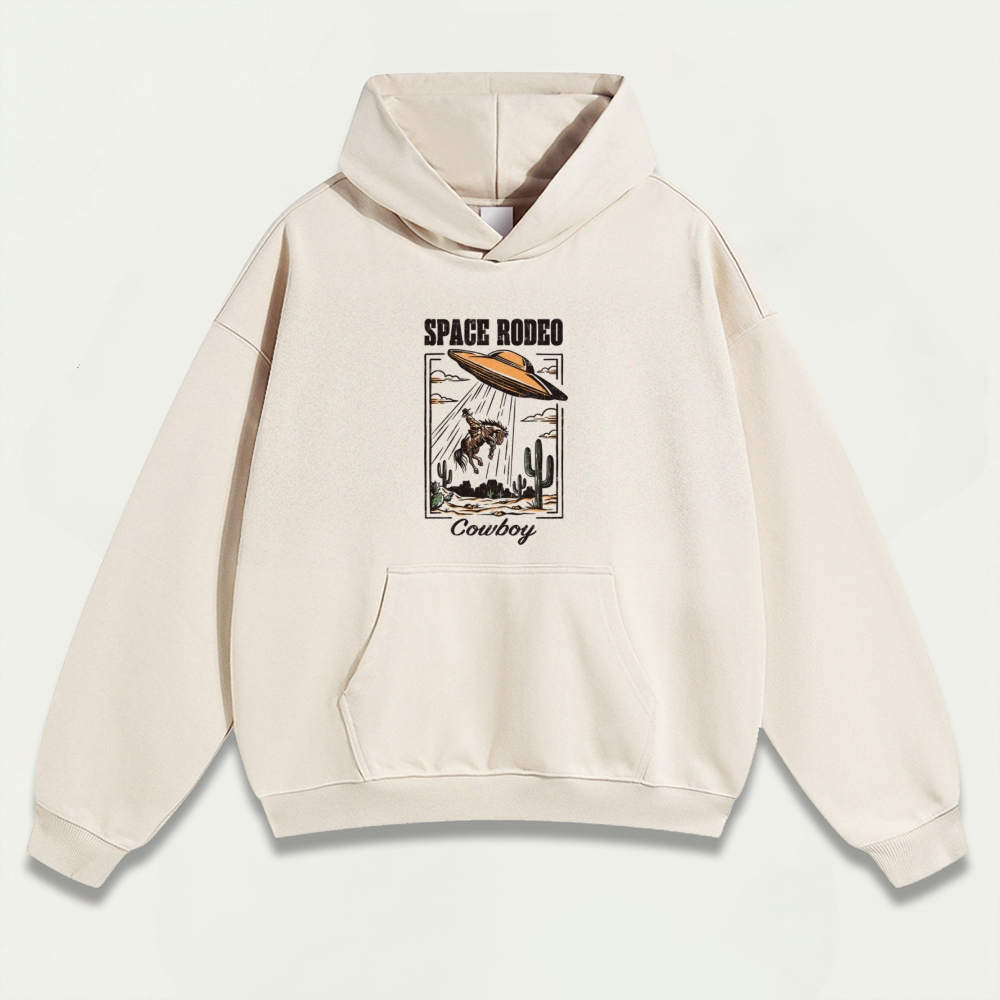Cowboy Space Rodeo Heavyweight Hiking Hoodie-HikeVista