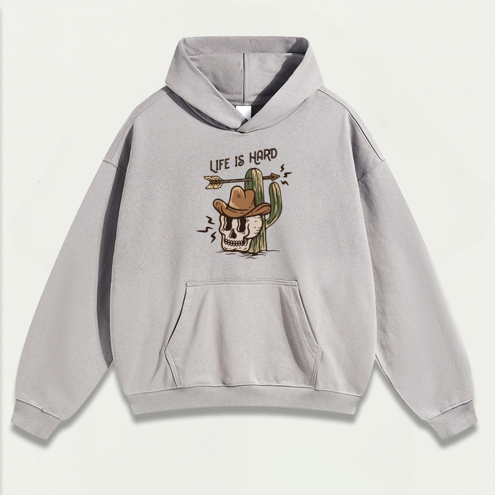 Life Is Hard Heavyweight Hiking Hoodie-HikeVista