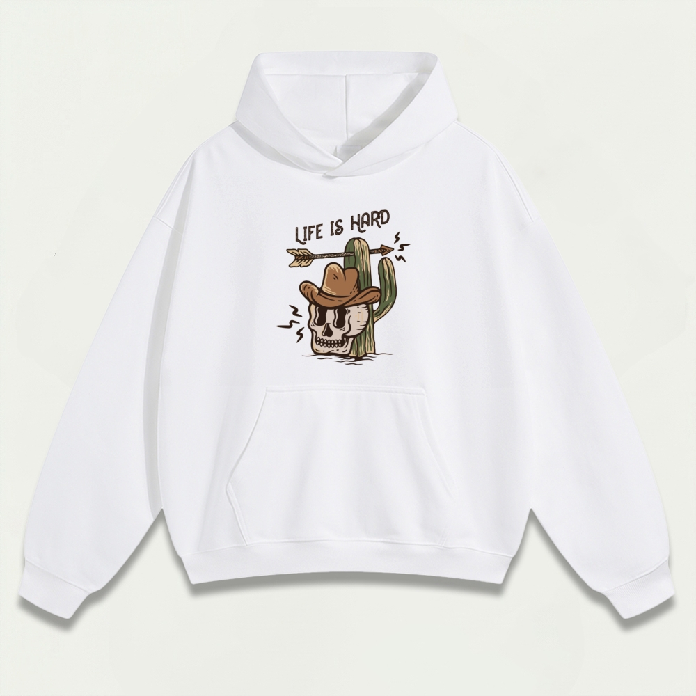 Life Is Hard Heavyweight Hiking Hoodie-HikeVista