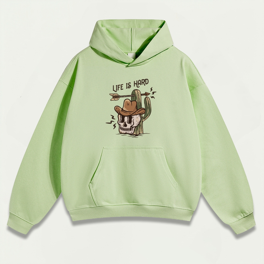 Life Is Hard Heavyweight Hiking Hoodie-HikeVista