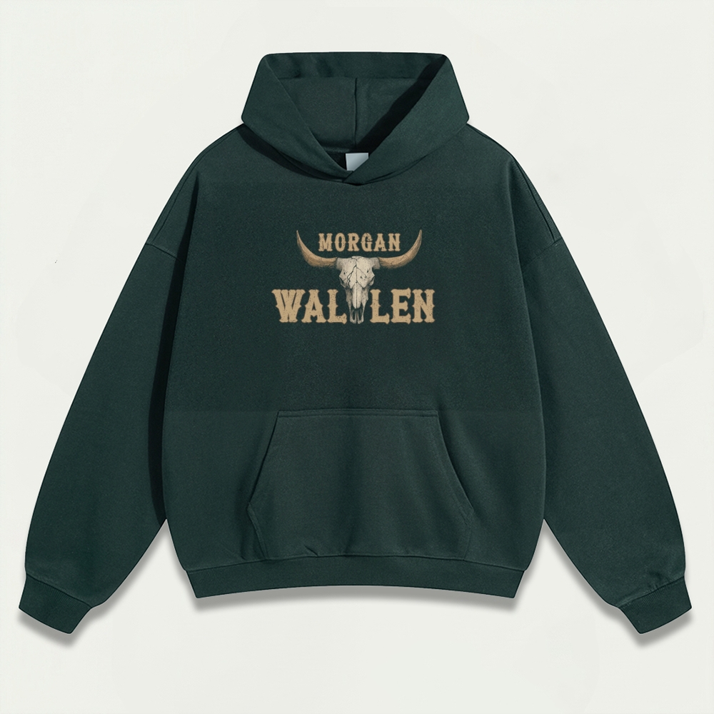 Morgan Wallen Bull Skull Heavyweight Trail Hoodie-HikeVista