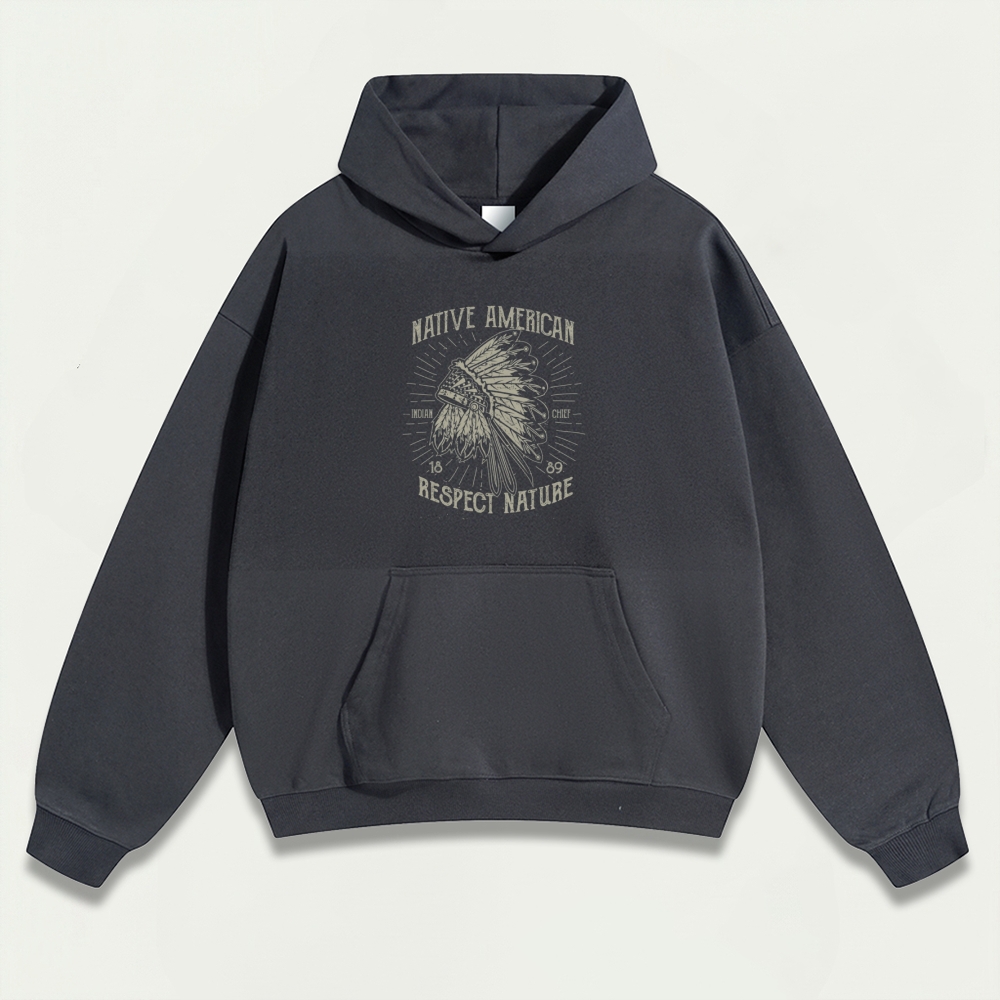 Native American Heavyweight Trail Hoodie-HikeVista