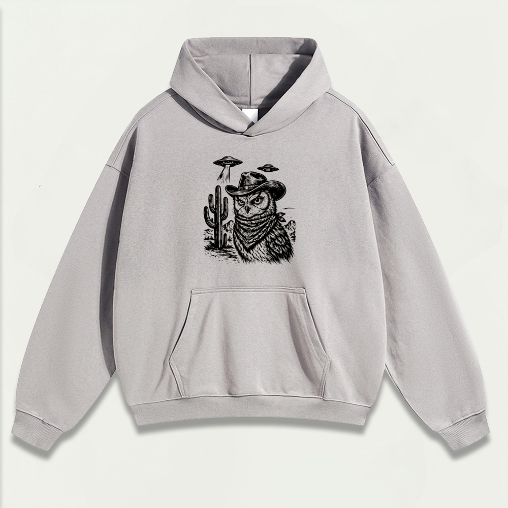 Western Owl Heavyweight Hiking Hoodie-HikeVista