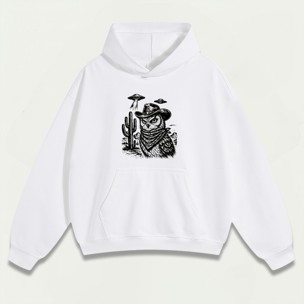 Western Owl Heavyweight Hiking Hoodie-HikeVista