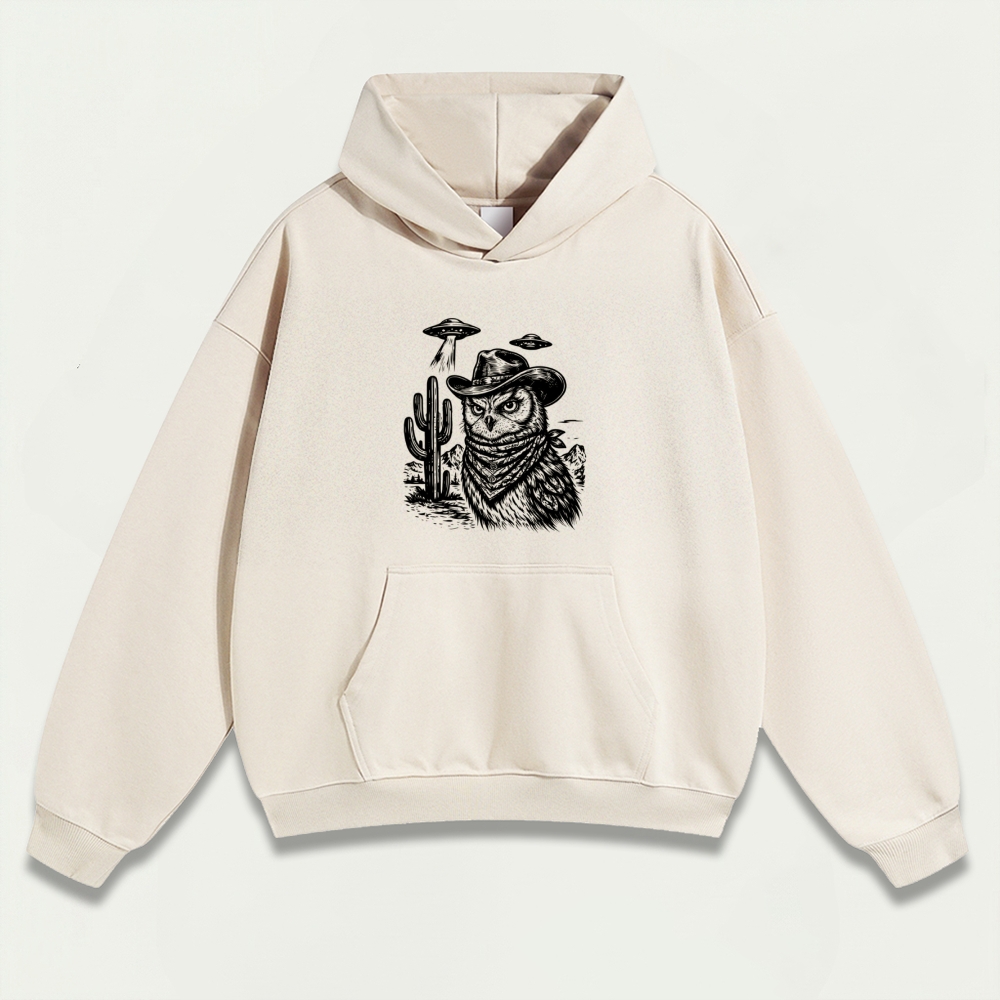 Western Owl Heavyweight Hiking Hoodie-HikeVista