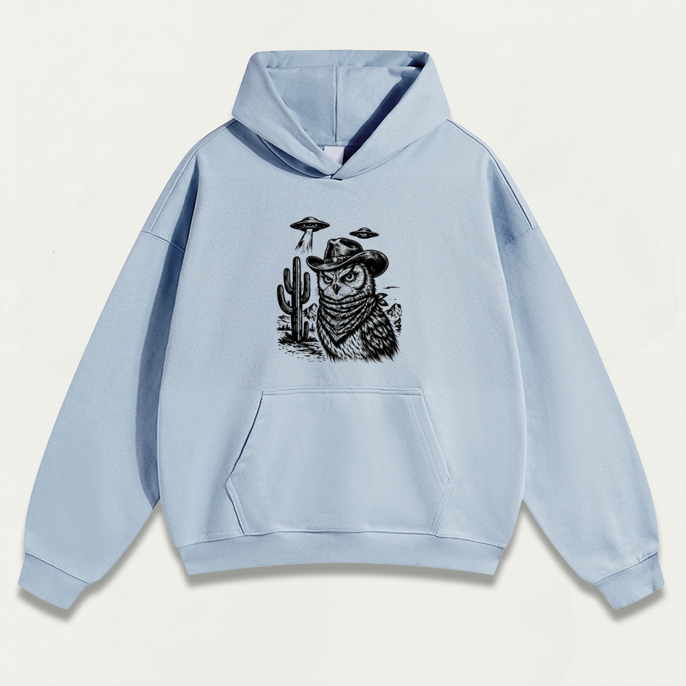 Western Owl Heavyweight Hiking Hoodie-HikeVista