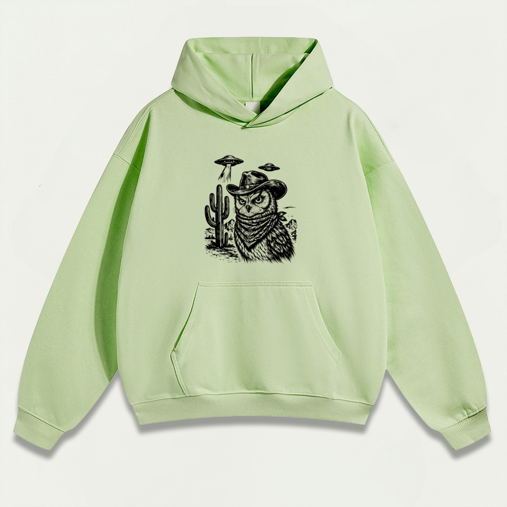 Western Owl Heavyweight Hiking Hoodie-HikeVista