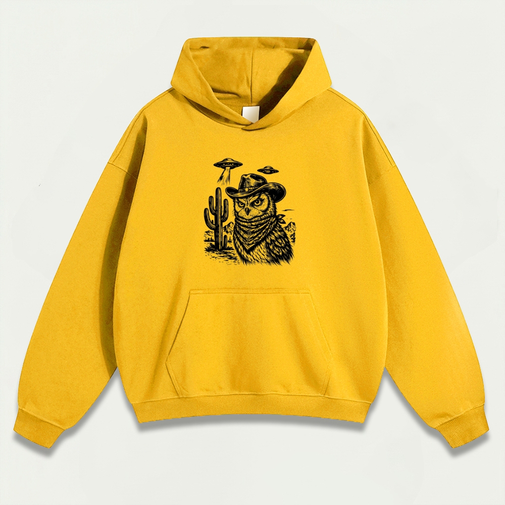 Western Owl Heavyweight Hiking Hoodie-HikeVista