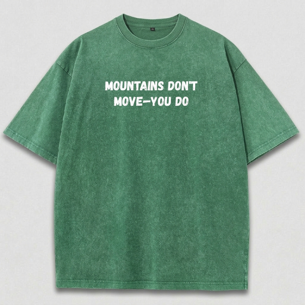 Mountains Don't Move-You Do Vintage Organic Cotton Trail Tee-HikeVista