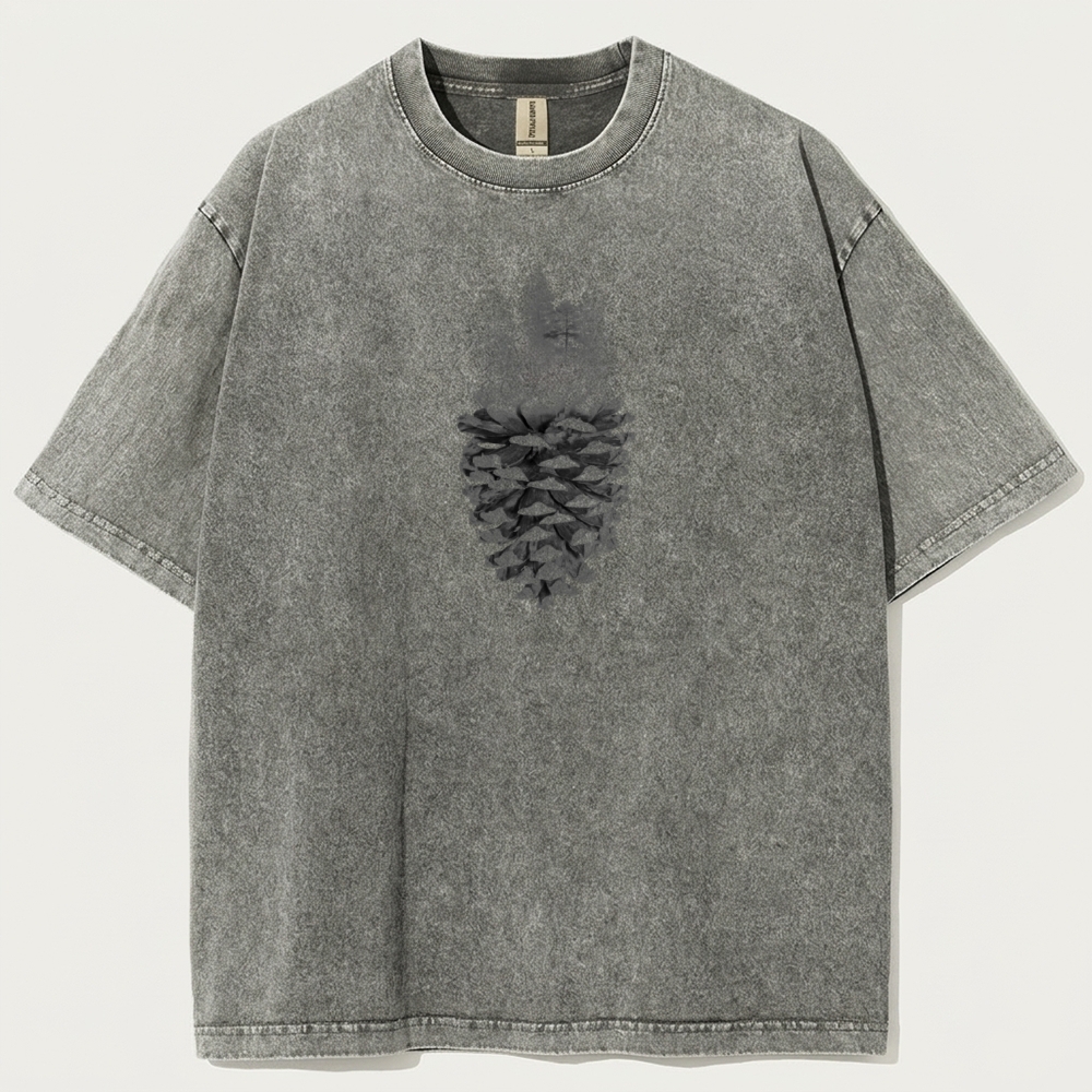 Forest Pine Cone Vintage Organic Cotton Trail Tee-HikeVista
