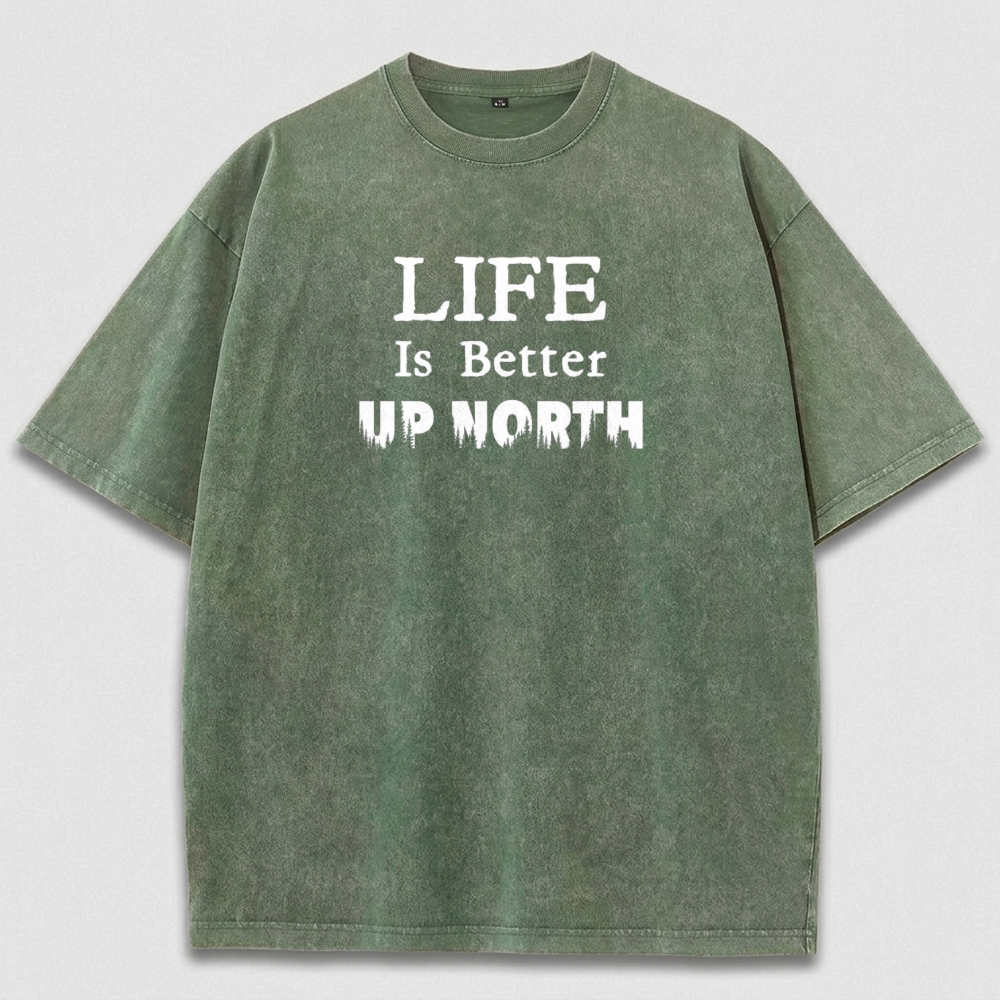 Life Is Better Up North Vintage Organic Cotton Trail Tee-HikeVista