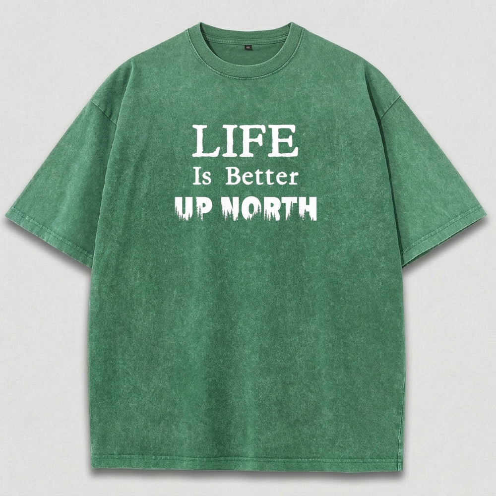 Life Is Better Up North Vintage Organic Cotton Trail Tee-HikeVista