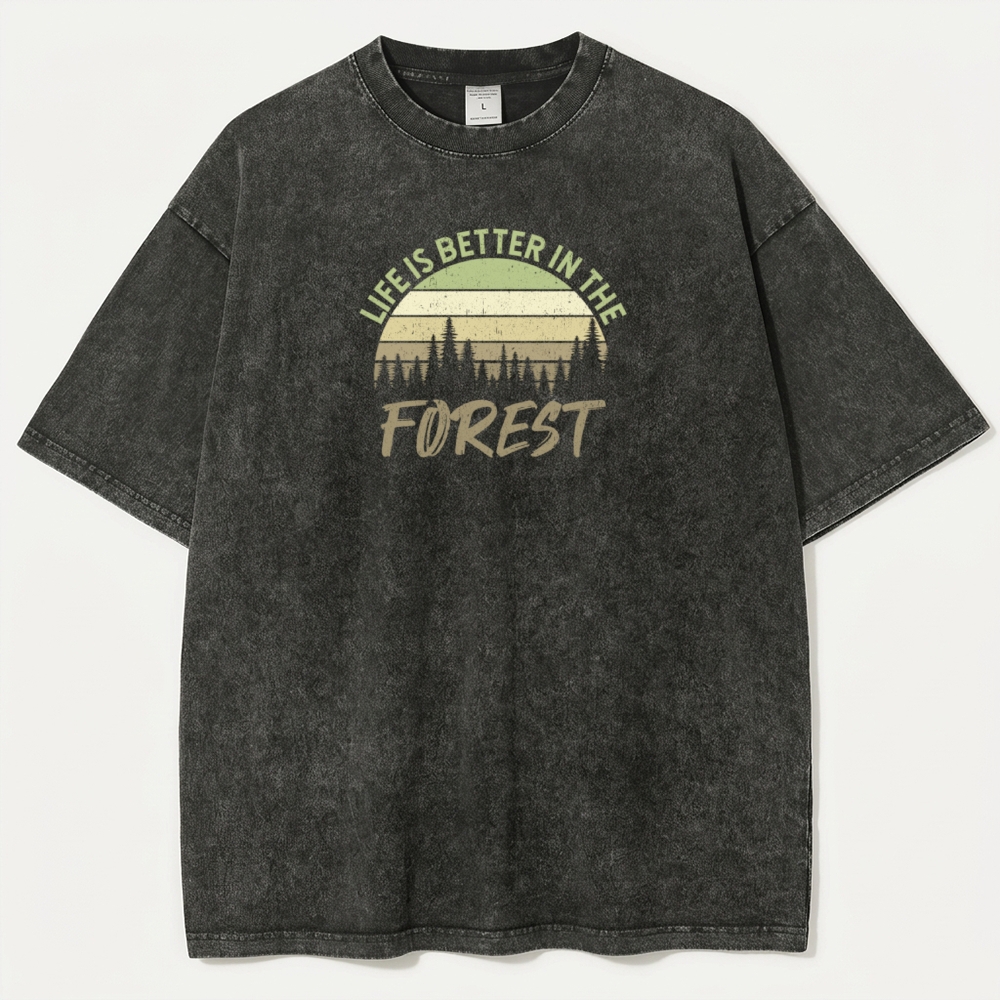 Forest Vintage Organic Cotton Hiking Tee-HikeVista