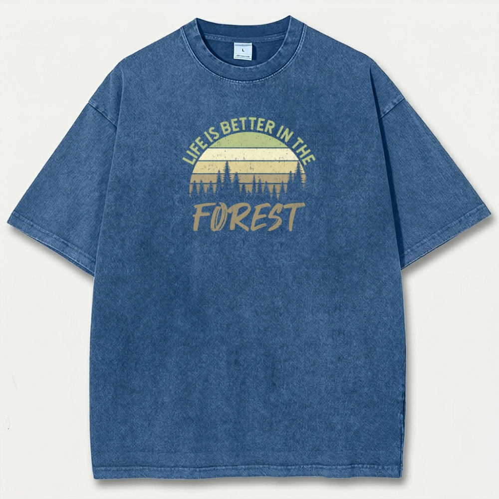 Forest Vintage Organic Cotton Hiking Tee-HikeVista