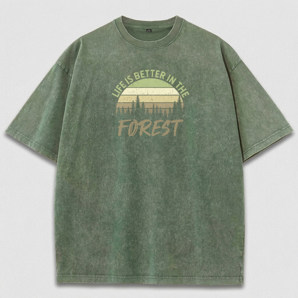 Forest Vintage Organic Cotton Hiking Tee-HikeVista