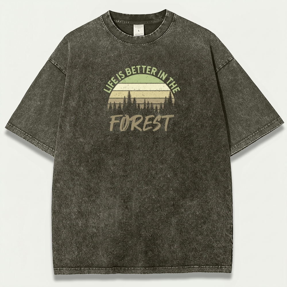 Forest Vintage Organic Cotton Hiking Tee-HikeVista