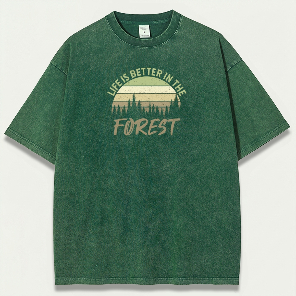 Forest Vintage Organic Cotton Hiking Tee-HikeVista