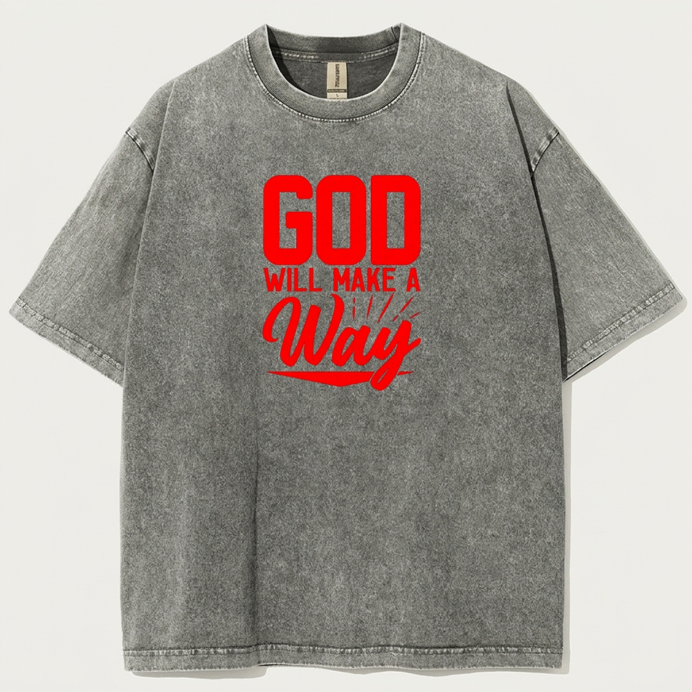 God Will Make A Way Vintage Organic Cotton Faith Tee-HikeVista