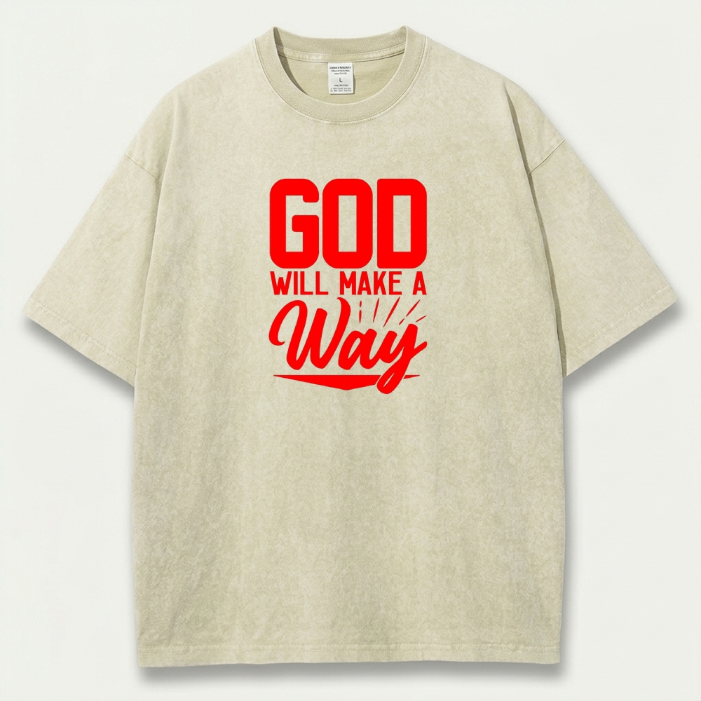 God Will Make A Way Vintage Organic Cotton Faith Tee-HikeVista