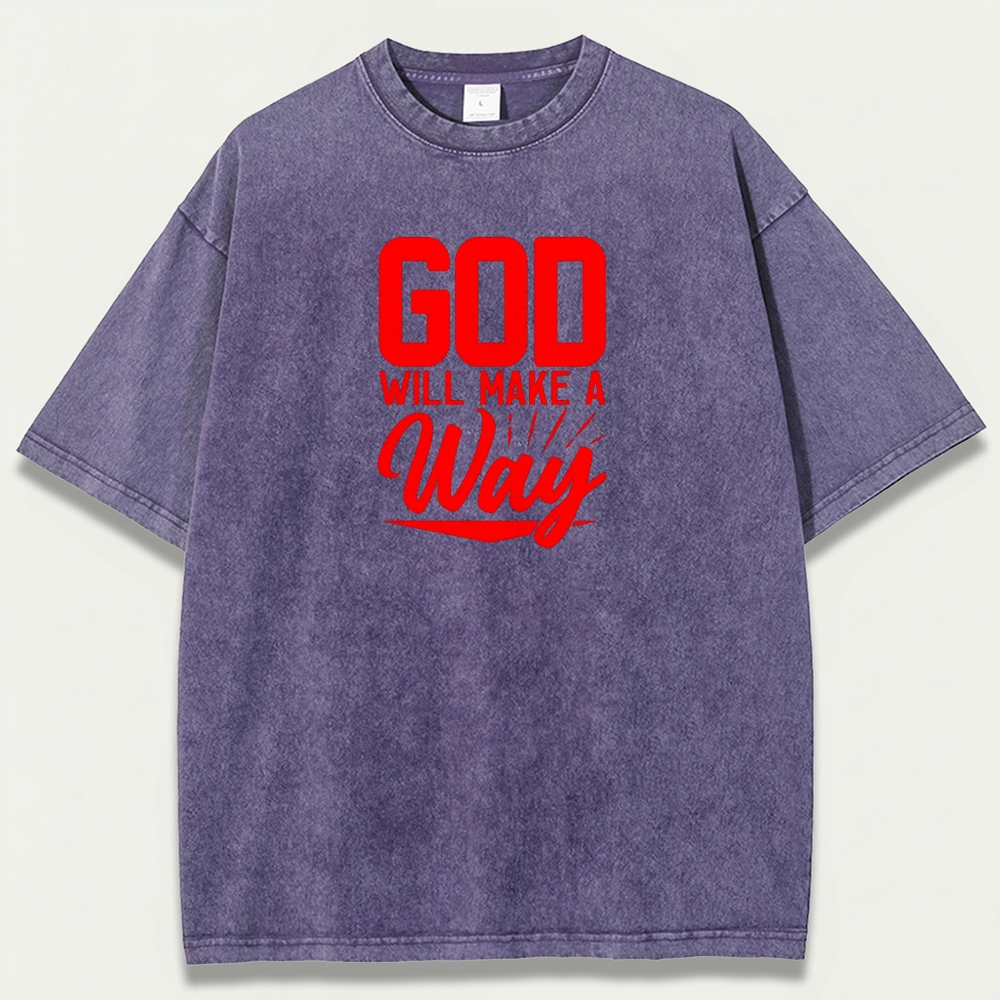 God Will Make A Way Vintage Organic Cotton Faith Tee-HikeVista
