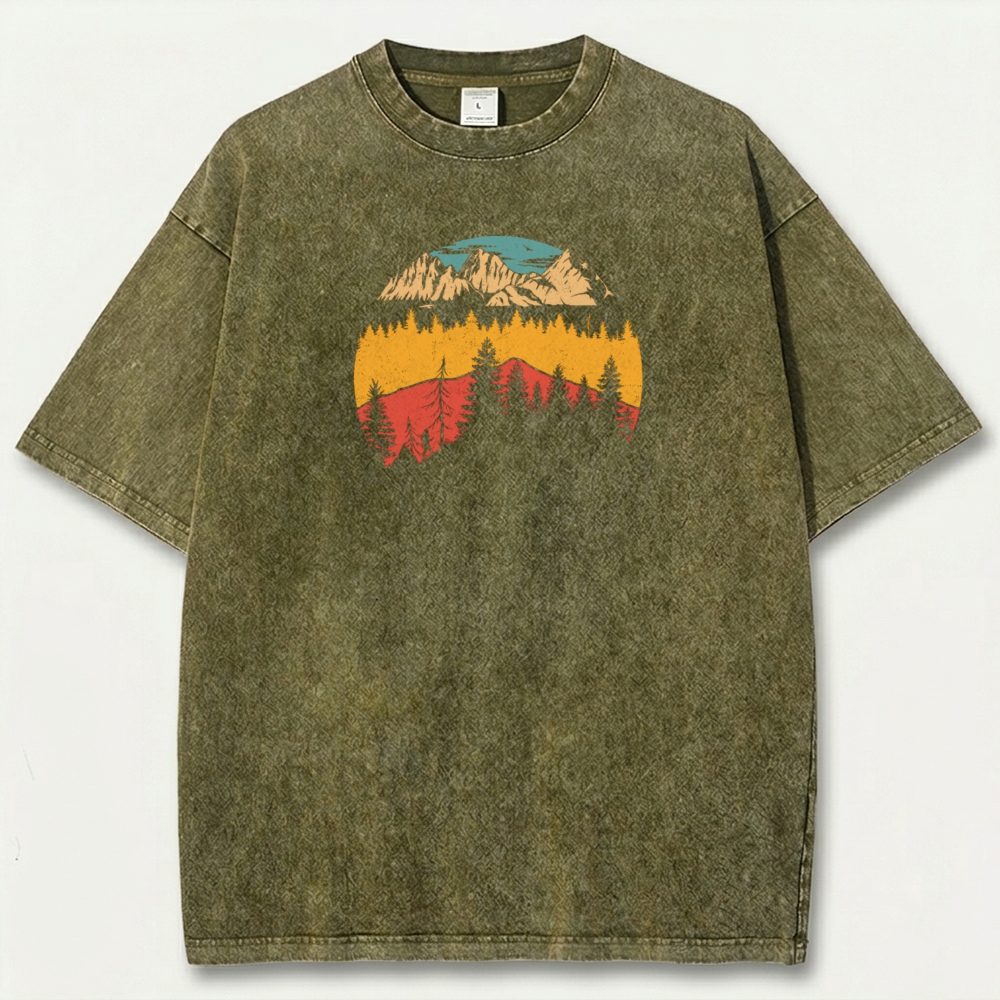 Forest Vintage Organic Cotton Hiking Tee-HikeVista