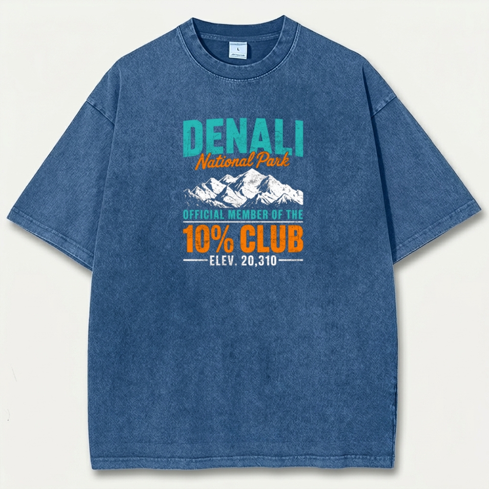Denali National Park Vintage Organic Cotton Hiking Tee-HikeVista