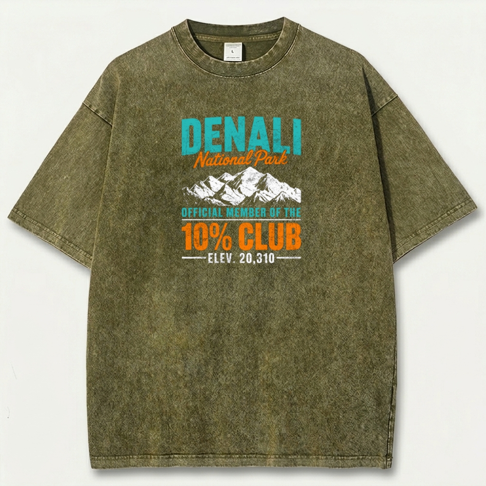 Denali National Park Vintage Organic Cotton Hiking Tee-HikeVista