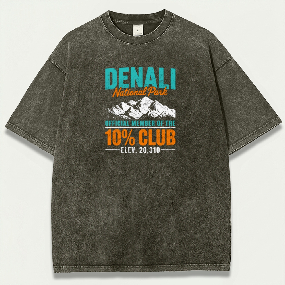 Denali National Park Vintage Organic Cotton Hiking Tee-HikeVista