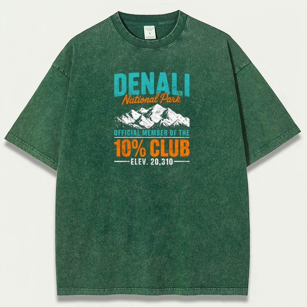 Denali National Park Vintage Organic Cotton Hiking Tee-HikeVista