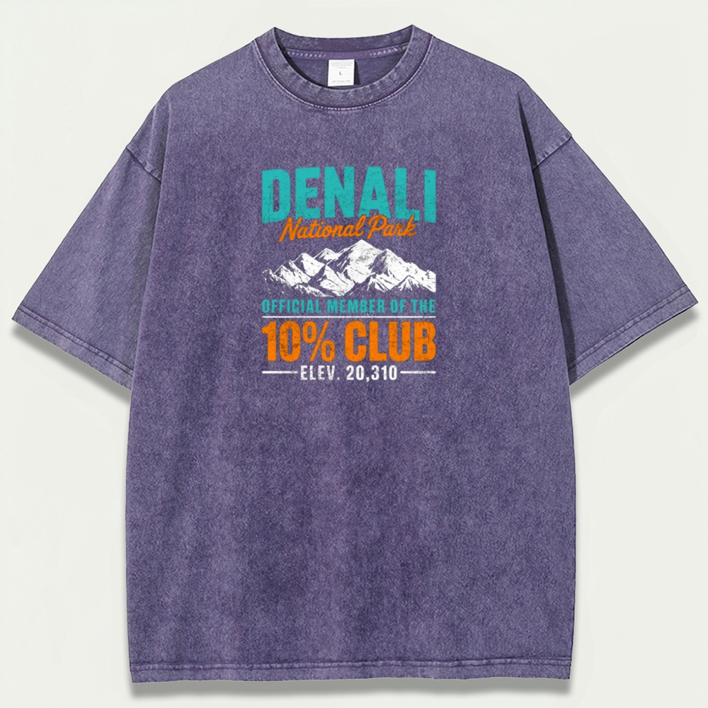Denali National Park Vintage Organic Cotton Hiking Tee-HikeVista