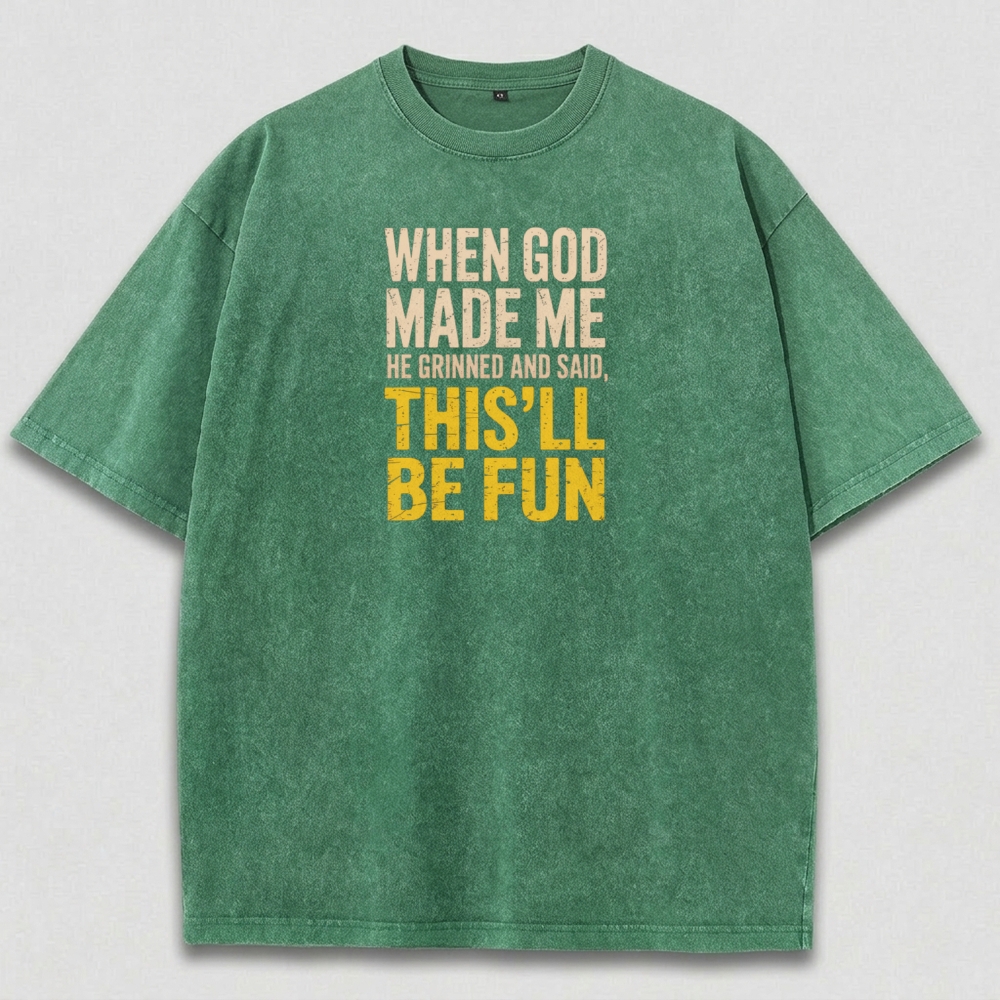 When God Made Me Vintage Organic Cotton Wisdom Tee-HikeVista