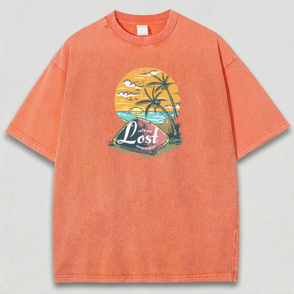 Sunset Beach Vintage Organic Cotton Trail Tee-HikeVista
