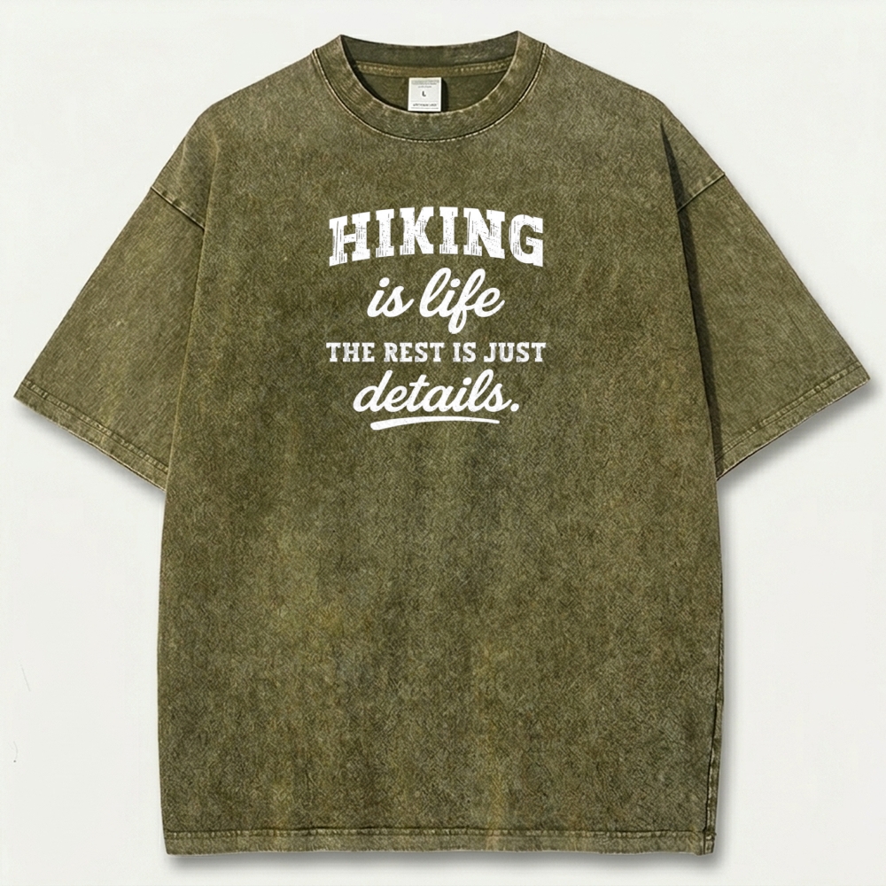 Hiking Is Life Vintage Organic Cotton Trail Tee-HikeVista