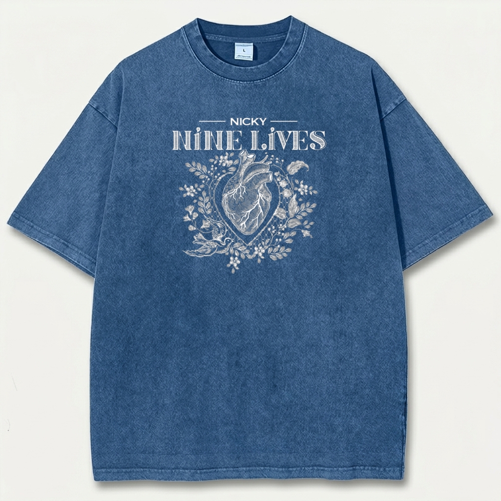 Heart Wildflowers Vintage Organic Cotton Trail Tee-HikeVista