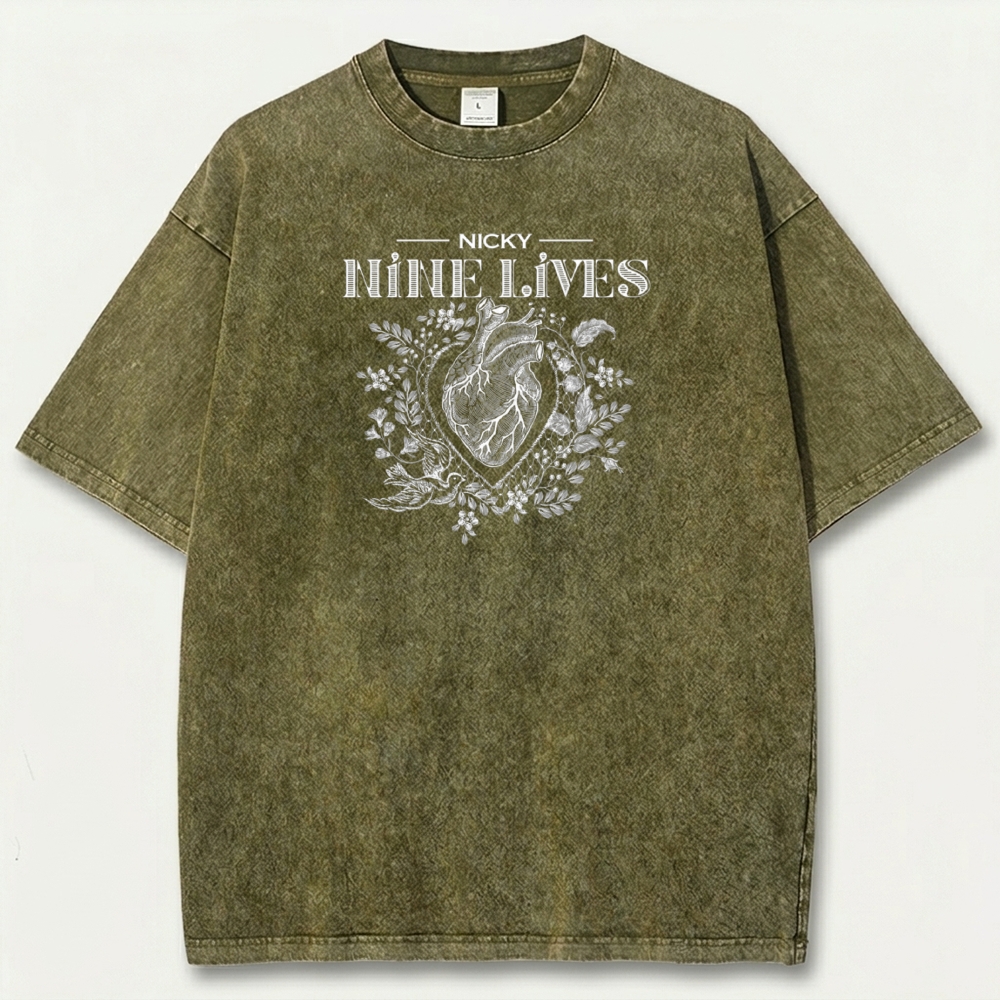 Heart Wildflowers Vintage Organic Cotton Trail Tee-HikeVista