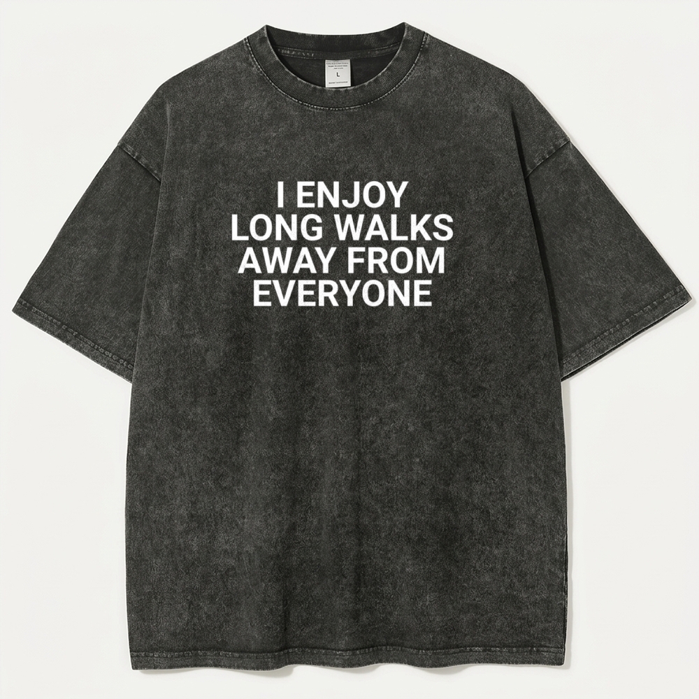 I Enjoy Long Walks Vintage Organic Cotton Trail Tee-HikeVista