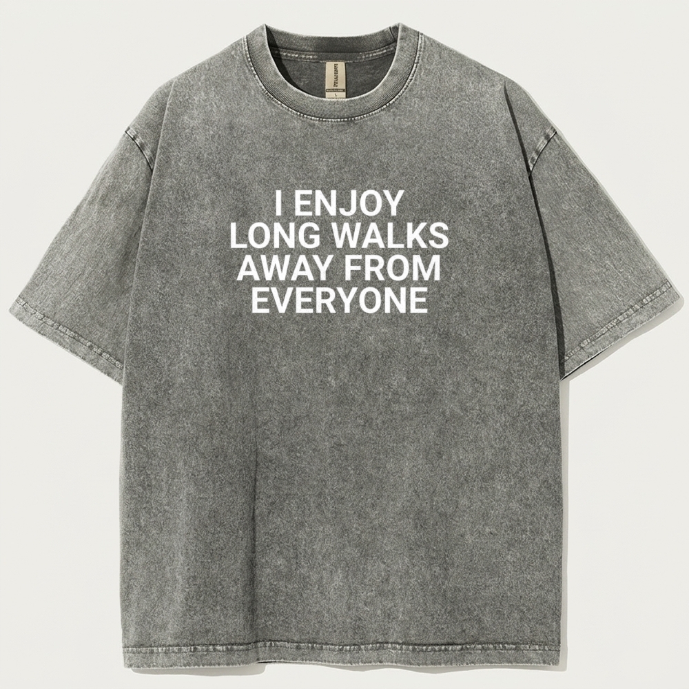 I Enjoy Long Walks Vintage Organic Cotton Trail Tee-HikeVista