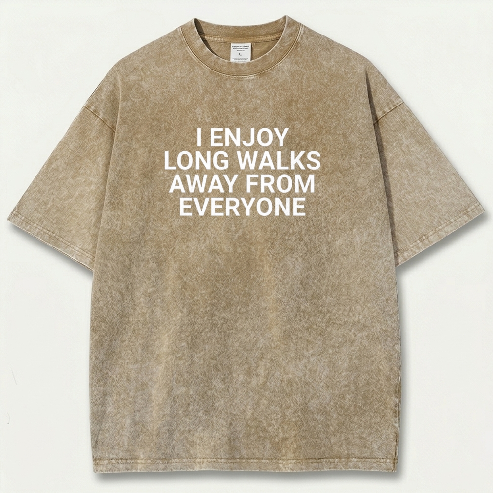 I Enjoy Long Walks Vintage Organic Cotton Trail Tee-HikeVista