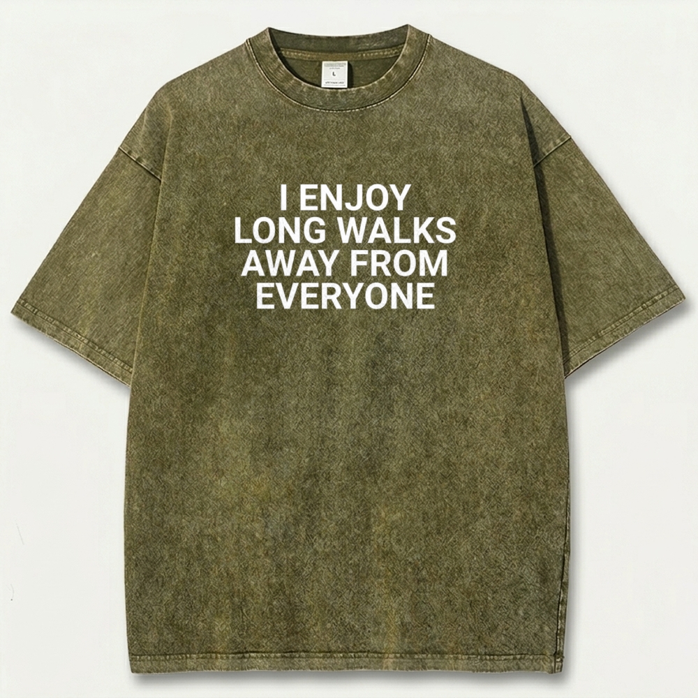 I Enjoy Long Walks Vintage Organic Cotton Trail Tee-HikeVista