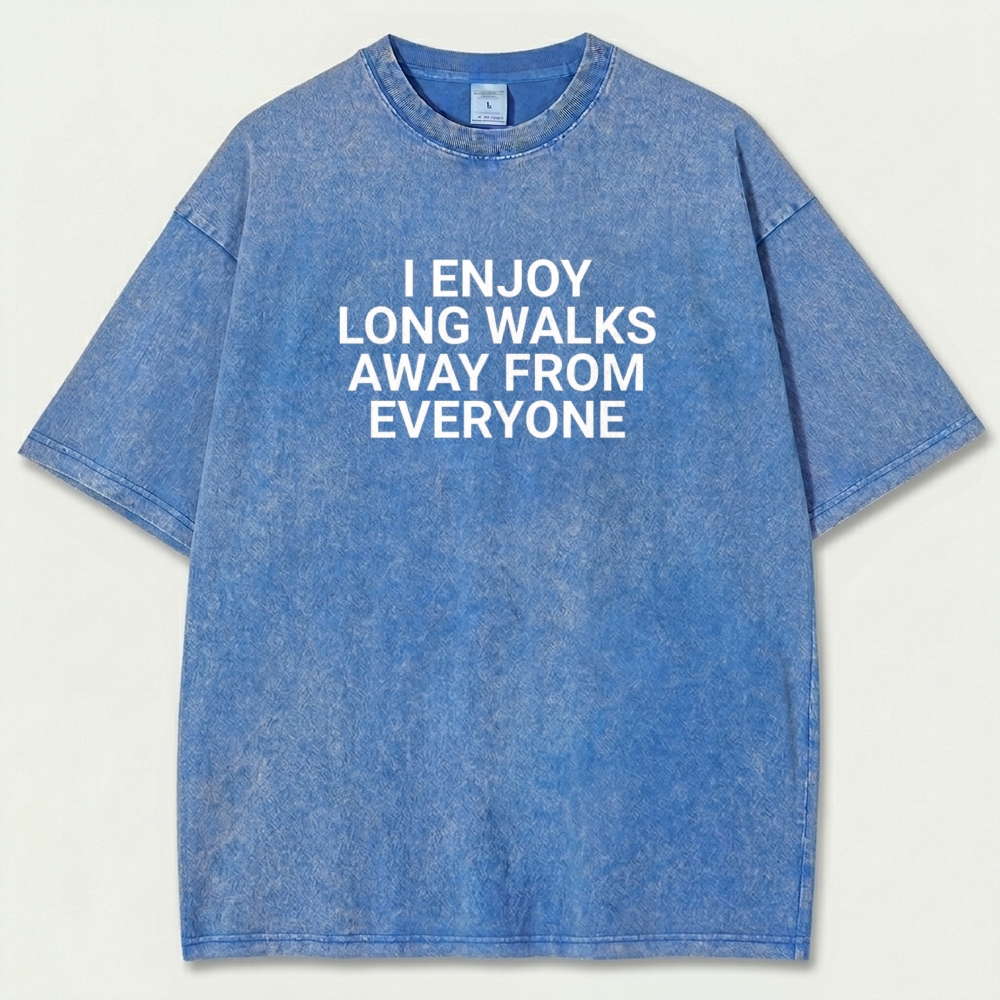 I Enjoy Long Walks Vintage Organic Cotton Trail Tee-HikeVista