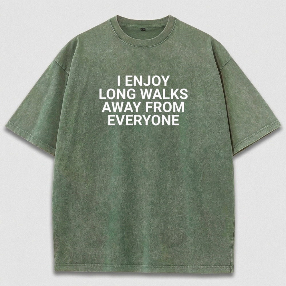 I Enjoy Long Walks Vintage Organic Cotton Trail Tee-HikeVista