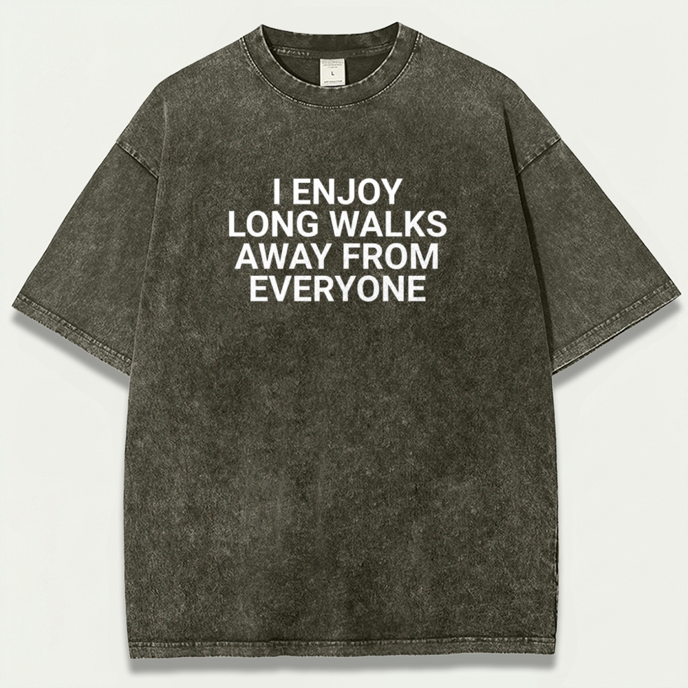 I Enjoy Long Walks Vintage Organic Cotton Trail Tee-HikeVista