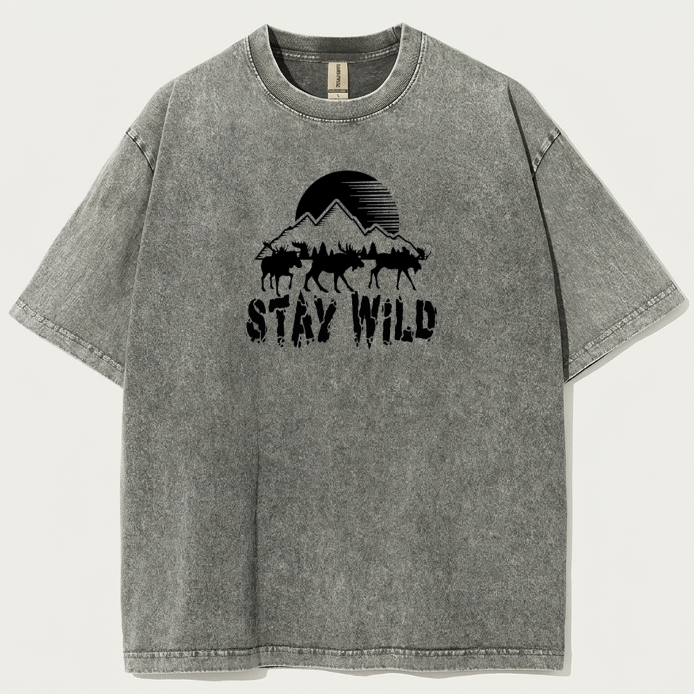 Stay Wild Vintage Organic Cotton Trail Tee-HikeVista
