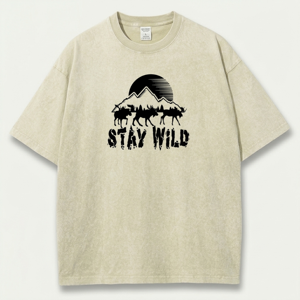 Stay Wild Vintage Organic Cotton Trail Tee-HikeVista