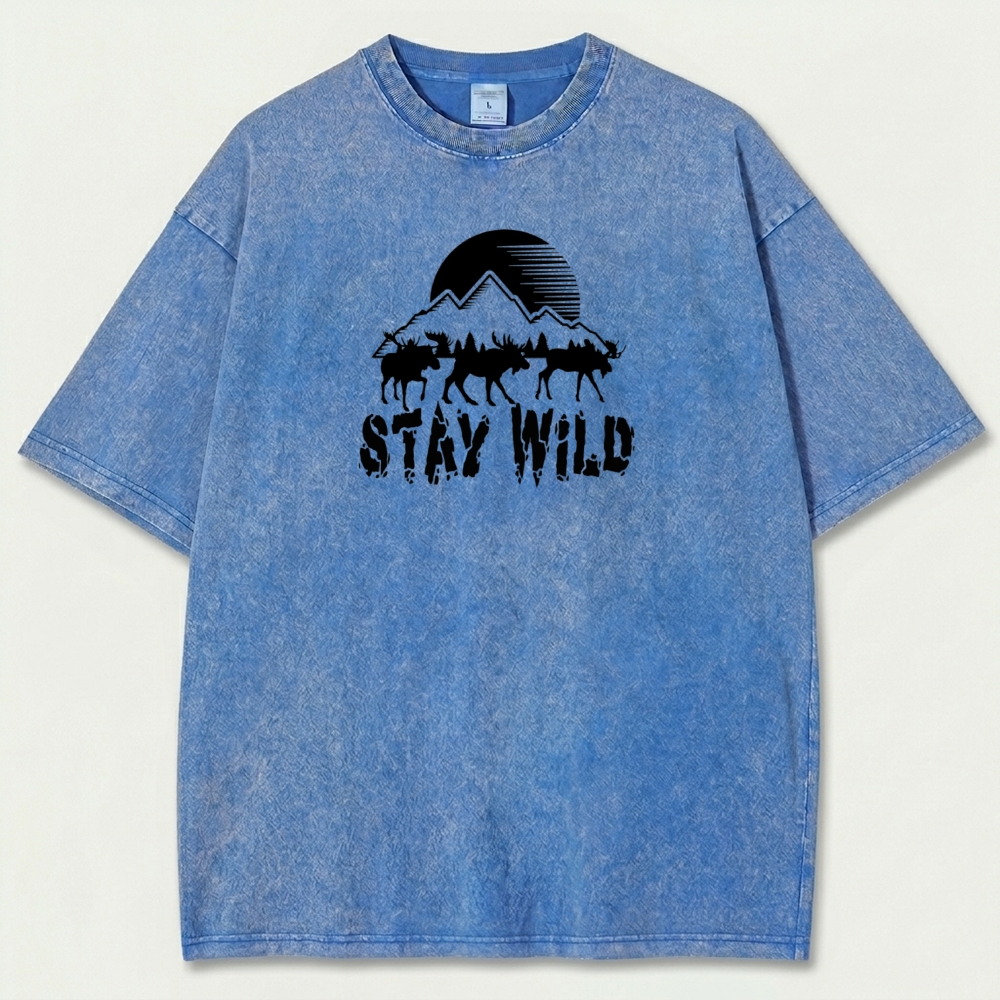 Stay Wild Vintage Organic Cotton Trail Tee-HikeVista