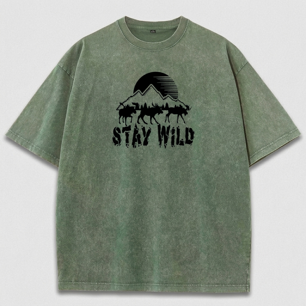 Stay Wild Vintage Organic Cotton Trail Tee-HikeVista