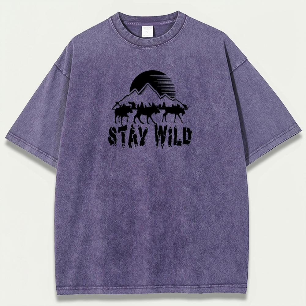Stay Wild Vintage Organic Cotton Trail Tee-HikeVista