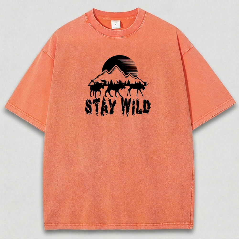 Stay Wild Vintage Organic Cotton Trail Tee-HikeVista