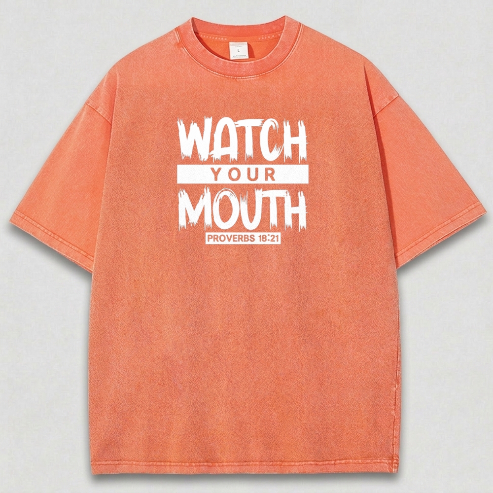 Watch Your Mouth Vintage Organic Cotton Wisdom Tee-HikeVista